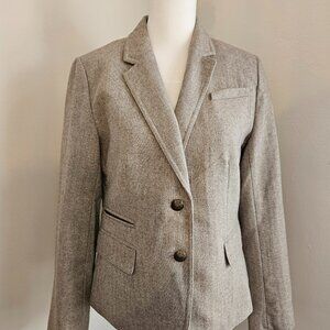 Banana Republic Tweed Blazer, Brown/Cream, 6P
